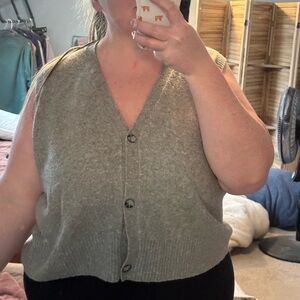 Primark Gray Knit Sweater Vest